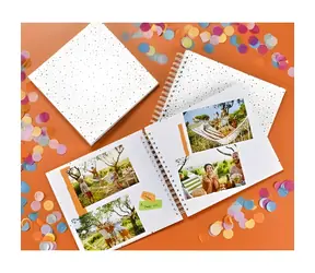 Hama CONFETTI 28x24 cm vícebarevná / Album klasické spirálové / 50 stran / bílé listy