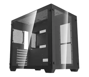 darkFlash C285 černá / Skříň PC / ATX / bez ventilátorů / 3x USB-A / průhledná bočnice / bez zdroje