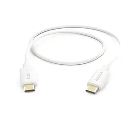 Hama USB-C bílá / Nabíjecí kabel / 1 m / 480 Mbit/s