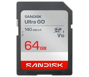 SanDisk Ultra Go SDXC 64 GB / Paměťová karta / čtení 140 MB/s / vhodné pro Full HD
