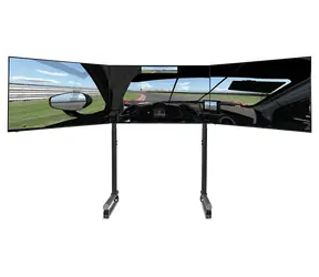 Next Level Racing Round Tube Triple Monitor Stand / Samostatný stojan pro 3 monitory / Freestanding