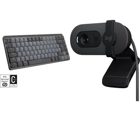 Logitech MX Mechanical Mini + Brio 100 / Sada klávesnice a webkamery / bezdrátová / mechanická / BT