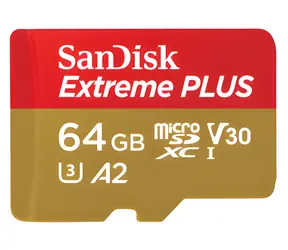 SanDisk Extreme Plus microSDXC 64GB + adaptér / Paměťová karta / Class 10 / UHS-I U3 / A2 / V30