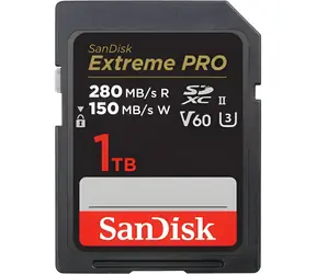 SanDisk Extreme PRO SDXC 1TB / Paměťová karta SD / UHS-II U3 V60 / čtení: 280 MB/s / zápis: 150 MB/s