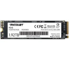 Patriot P310 1,92TB / SSD / M.2 2280 / PCIe Gen3 x4 NVMe