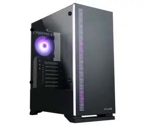 Zalman S5 černá / Skříň Middle Tower ATX / USB 3.2 Gen2 + 2x USB 2.0 / bez zdroje / průhledná bočnice