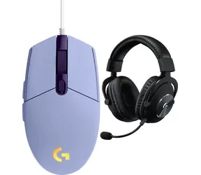 Logitech G102 Lightsync bílá + G Pro X černá / Herní sada / drátová myš 8000 DPI / RGB Lightsync / sluchátka