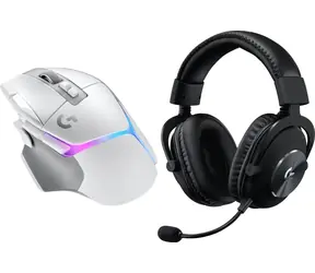 Logitech G502 X Plus + G Pro X černá / Herní sada / bezdrátová myš + headset / 25600 DPI / USB