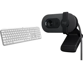 Logitech MX Keys S pro Mac + Brio 100 / Set bezdrátové klávesnice a webkamery / Pro macOS / Bluetooth / USB-C