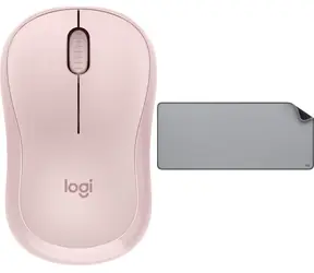 Logitech M240 Silent růžová + Studio Series MID GREY / Sada bezdrátová myš a podložka / optická / 4000 DPI / 3 tlačítka