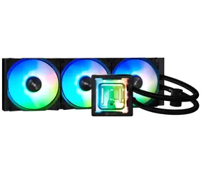 Bitfenix 360 mm černá / AIO vodní chladič CPU / 3x 120 mm / ARGB / tenký 32 mm / AMD + Intel