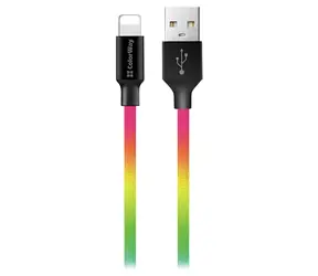 Colorway multicolor / Datový kabel / USB-A - Lightning / 1m / 2.4A