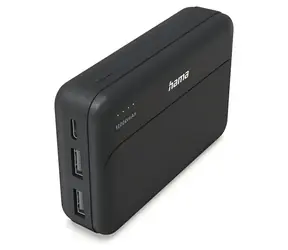 Hama Pocket 10 černá / Powerbanka / 10000 mAh / 2x USB-A / 5V / 2.1A
