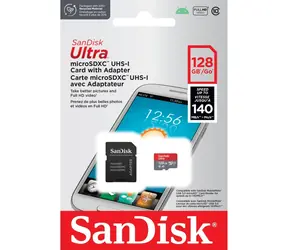 SanDisk Ultra microSDXC 128GB / Paměťová karta / Class 10 / UHS-I / A1 / čtení: až 140MB/s