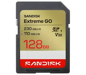 SanDisk Extreme Go SDXC 128GB / Paměťová karta / čtení: 230 MB/s / zápis: 110 MB/s