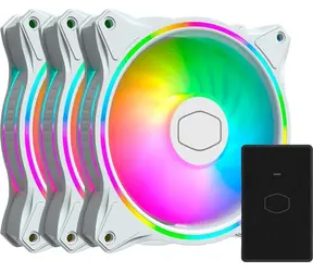 Cooler Master MasterFan MF120 Halo 3 ks + hub / Ventilátor / 120 mm / ARGB / Rifle Bearing / 30 dB / 4-pin PWM
