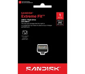 SanDisk Extreme Fit 1 TB černá / Flash disk / USB-C / čtení až 400 MB/s