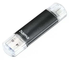 Hama Laeta Twin černá / Flash disk / USB-A 3.0 + micro USB / 32 GB / 45 MB/s