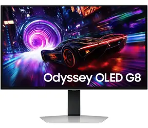 32" Samsung Odyssey G8 stříbrná / Monitor / OLED / 3840x2160 / 16:9 / 240Hz / 250 cd/m2 / 2x HDMI + DP / VESA