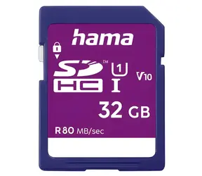 Hama SDHC 32 GB / Paměťová karta / Class 10 / UHS-I / 80 MB/s / V10