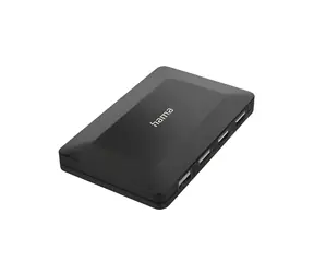 Hama USB 2.0 hub černá / USB hub / 4 porty / 480 Mbit/s / s napájecím adaptérem