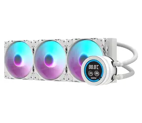 darkFlash DN-D360 bílá / AiO chladič CPU / 3x 120 mm / ARGB podsvícení / 800-1800 RPM / Intel + AMD