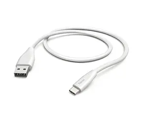 Hama kabel USB-A na USB-C 1,5 m bílá / Nabíjecí kabel / USB 2.0 / 480 Mbit/s