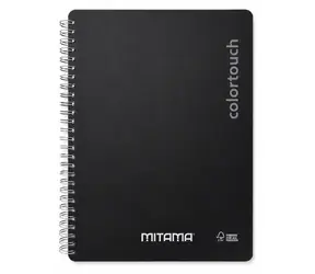 Mitama i-Note černá / Spirálový sešit / 18,5 × 24 cm / čistý / 90 listů