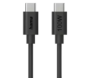 Hama Nabíjecí kabel USB-C na USB-C černá / Nabíjecí kabel / 1,2 m / 100 W