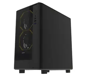 darkFlash DB330M Mesh černá / mATX / bez ventilátorů / 3x USB-A / průhledná bočnice / bez zdroje