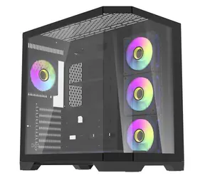 darkFlash FT418 PRO černá / ATX / 7x ARGB ventilátor / 3x tvrzené sklo / 1x USB 3.0 & 1x USB 2.0 / bez zdroje