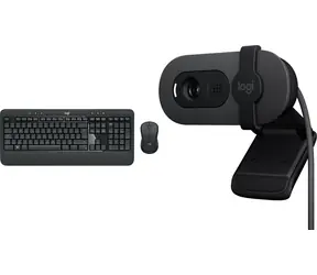 Logitech MK545 Advanced + Brio 100 / Sada klávesnice s myší a webkamera / bezdrátová / USB nanopřijímač