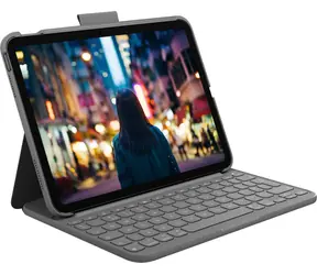 Logitech Slim Folio šedá / Pouzdro s klávesnicí / US layout / pro Apple iPad 10. gen. (2022)