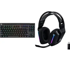 Logitech PRO X TKL GX Brown + G733 černá / Bezdrátová herní sada / klávesnice a sluchátka / Lightspeed