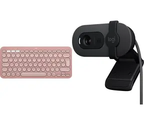 Logitech Pebble Keys 2 K380s + Brio 100 / Sada / Bezdrátová klávesnice + webkamera / Bluetooth