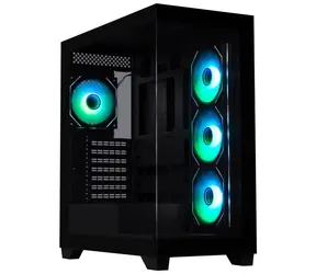 BitFenix CETO černá / Midi Tower / ATX / 4x 120mm ARGB / 2x USB 3.0 / USB-C / bez zdroje / tvrzené sklo