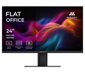 24" MISURA P23GW24DFI01 černá / Monitor / VA / 1920×1080 / 4ms / 3000:1 / 250 cd/m2 / HDMI+DP+USB-C / Repro