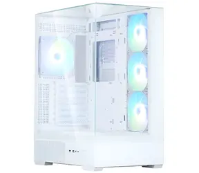 ZALMAN P40 Prism Plus bílá / ATX / 4x 120mm ARGB / 2x USB 3.0 + 1x USB-C / panoramatické sklo / bez zdroje