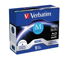 Verbatim M-Disc BD-R XL 100 GB 5 ks / Blu-ray médium / 4x / Printable / jewel case