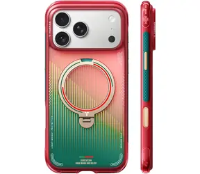 Torras Ostand Q3 Air World Cup Limited červená a zelená / Ochranný kryt / Apple iPhone 17 Pro / MagSafe / Stojánek