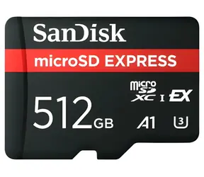 SanDisk Express microSDXC 512 GB / Micro SD karta / Class 10 / UHS-I U3 / V30 / čtení: 650 MB/s / zápis: 220 MB/s