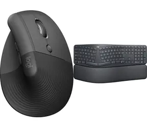 Logitech Lift Graphite + Ergo K860 / Klávesnice + myš / ergonomická / bezdrátová
