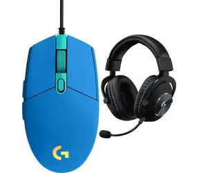 Logitech G102 Lightsync černá + G Pro X černá / Herní sada / drátová myš 8000 DPI / RGB Lightsync / sluchátka
