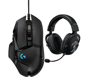 Logitech G502 HERO + G Pro X černá / Herní sada / myš 25600 DPI 11 tlačítek + sluchátka / USB
