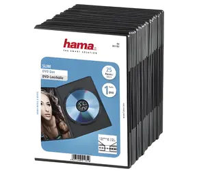 Hama DVD Slim Box černá / Obal na DVD / balení 25 ks