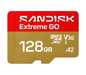 SanDisk Extreme GO microSDXC 128GB / Paměťová karta / čtení: až 240 MB/s / zápis: až 120 MB/s