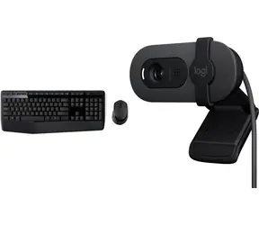 Logitech MK345 + Brio 100 / Sada klávesnice, myši a webkamery / bezdrátová / USB