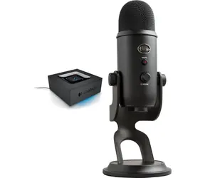 Logitech Bluetooth Audio Adapter 3,5 mm + Yeti Blackout / Sada / Bluetooth adaptér / USB mikrofon