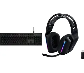 Logitech G512 GX Brown + G733 Lightspeed černá / Herní set / klávesnice GX Brown Tactile + bezdrátová sluchátka