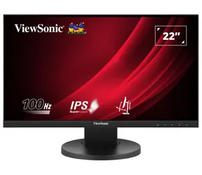 22" ViewSonic VG2208A-HD černá / Monitor / IPS / 1920 x 1080 / 100 Hz / HDMI + DP + VGA / Pivot / VESA / repr